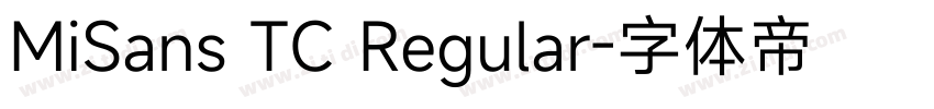 MiSans TC Regular字体转换